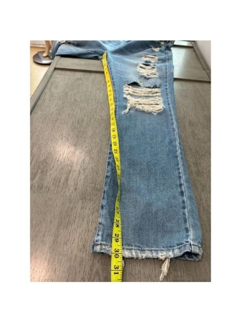 Kancan Signature Ultra High Rise 90s Cropped Straight Jeans Blue Size 28